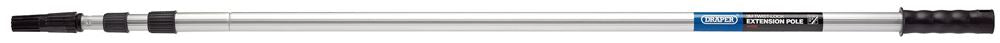 41734 Draper Decorators Aluminium Extension Pole, 3m EPA300 Extension Poles Professional Trade DIY Workshop Garage Use