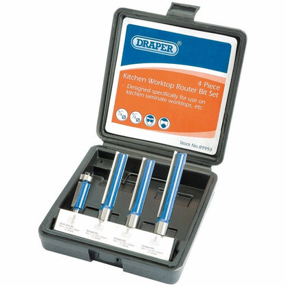 DRAPER 89993 - Extra Long Router Bit Set (4 Piece)