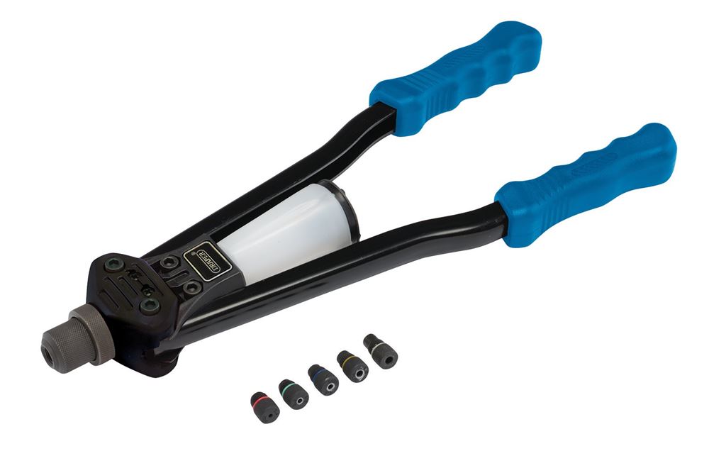 Draper MED ARM RIVETER W/ COL. BOWL 04049 Medium Arm Riveter with Collection Bowl, 380mm