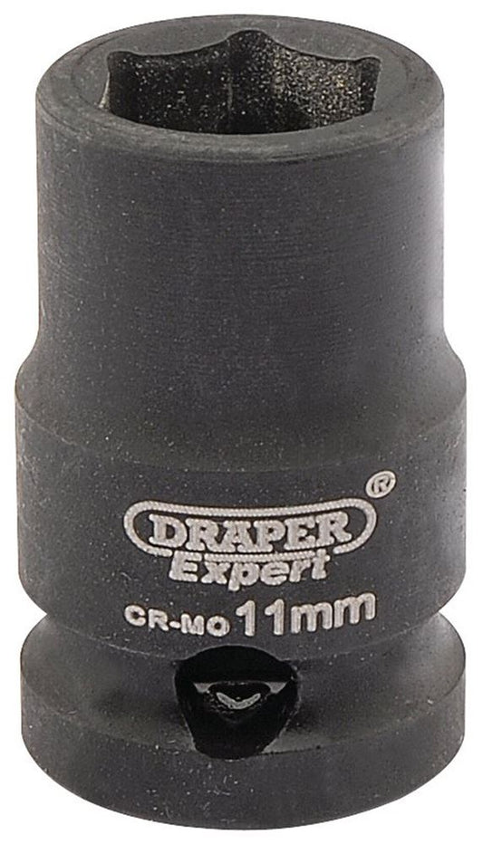 06870 Draper HI-TORQ 6 Point Impact Socket, 3/8 Sq. Dr., 11mm 409-MM 3/8 Impact Sockets Professional Trade DIY Workshop Garage Use