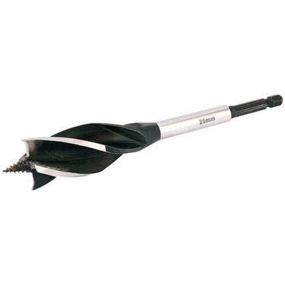 Draper 4 FLUTED AUGER BIT 25MM 35128 4 Fluted Auger Bits, 165mm