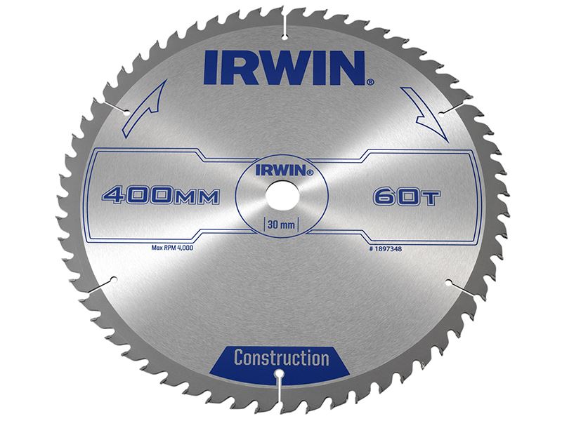 IRWIN® 1897348 General Purpose Table & Mitre Saw Blade 400 x 30mm x 60T ATB