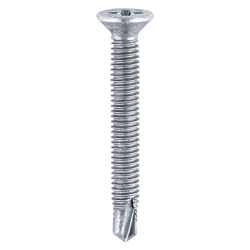 TIMCO S/Drill PVC Screw CSK - BZP M4 x 19 Pack 1000