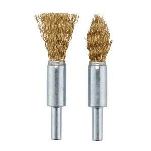 Draper BRASSED DECARB BRUSH SET 2PC 41439 41439 Brassed Steel Crimped Decarb Brush Set (2 Piece)