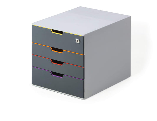 Durable VARICOLOR SAFE 4 Drawer Lockable GDPR Colour Coded Desktop Storage | A4+