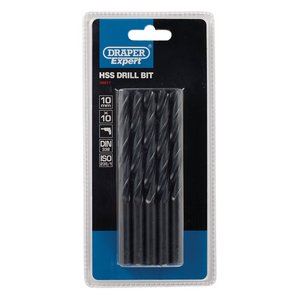 Draper 10.0MM HSS TWIST DRILL BOX 10 38817 Metric HSS Drill Bits (Pack of 10 or 5)
