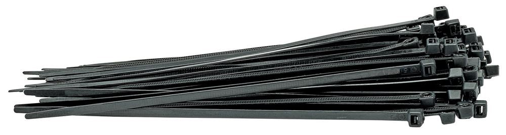 Draper 4.8X200MM CABLE TIE 100 BLACK 70393 Cable Ties (Pack of 100)