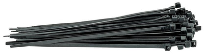 Draper 4.8X200MM CABLE TIE 100 BLACK 70393 Cable Ties (Pack of 100)
