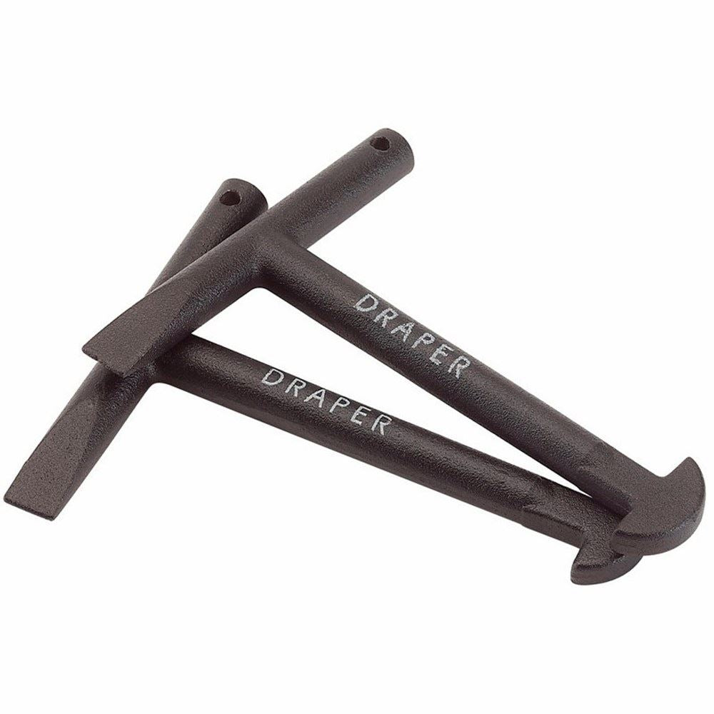 Draper 2 X MANHOLE KEYS 89721 130mm Manhole Keys (pair)