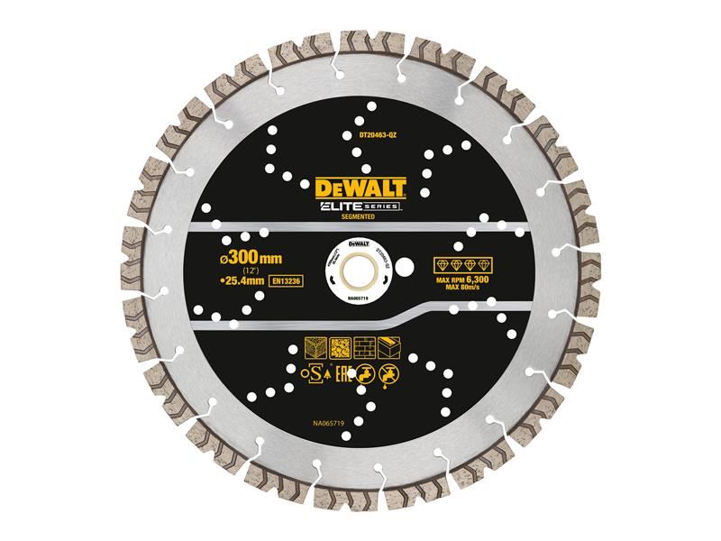 DeWalt ELITE SERIES All Purpose Diamond Segmented Wheel 300 x 25.4mm