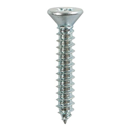 TIMCO S/Tapping Screw PZ2 CSK - BZP 8 x 1 1/4 Silver Pack 16