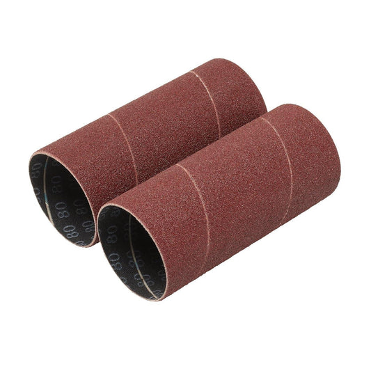 Draper 08405 Aluminium Oxide Sanding Sleeves, 50 x 115mm, 80 Grit (Pack of 2), Red