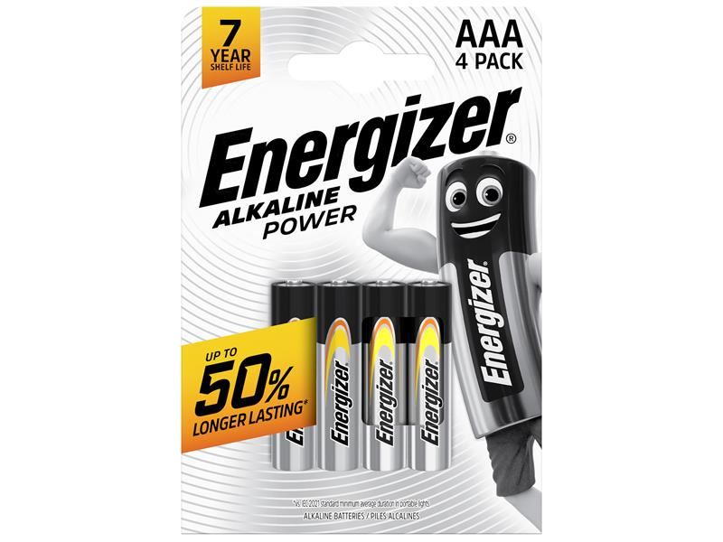 Energizer� S8993 AAA Cell Alkaline Power Batteries (Pack 4)
