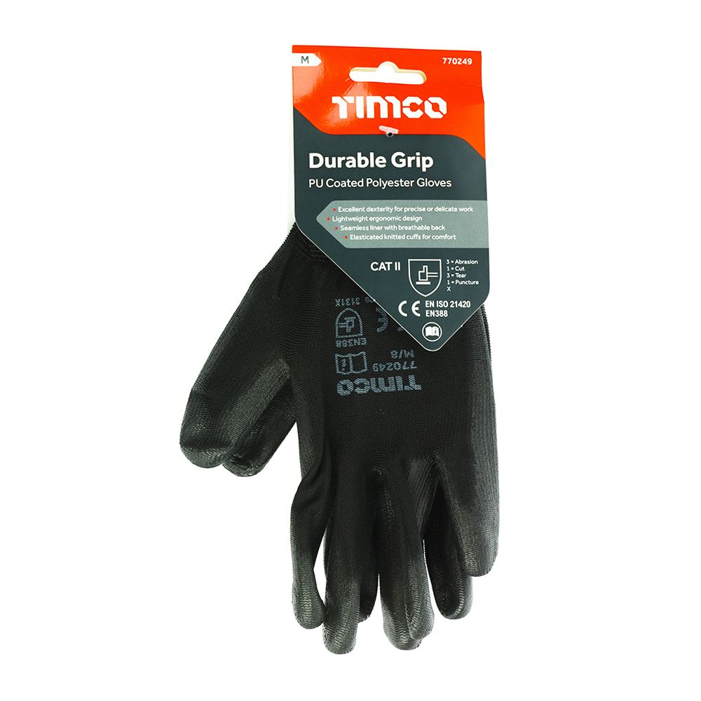 TIMCO Durable Grip Glove PU Medium Pack 1