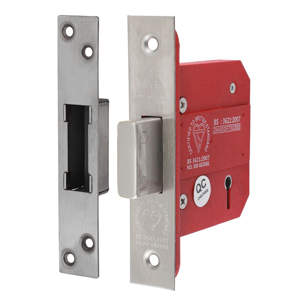 TIMCO 5 Lever BS Deadlock SS Sat. 78mm Pack 1