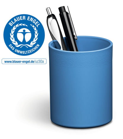 Durable ECO Recycled Plastic Pen Pot Pencil Holder Desk Tidy Organizer | Blue