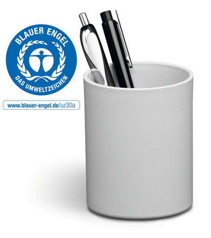 Durable ECO Recycled Plastic Pen Pot Pencil Holder Desk Tidy Organizer | Grey