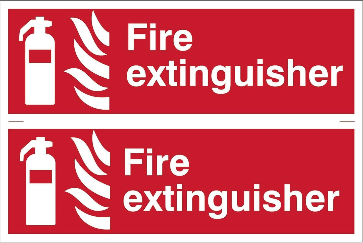 Draper FIRE EXTINGUISHER 2 SIGNS 72444 Prohibition and Fire Equipment Signs