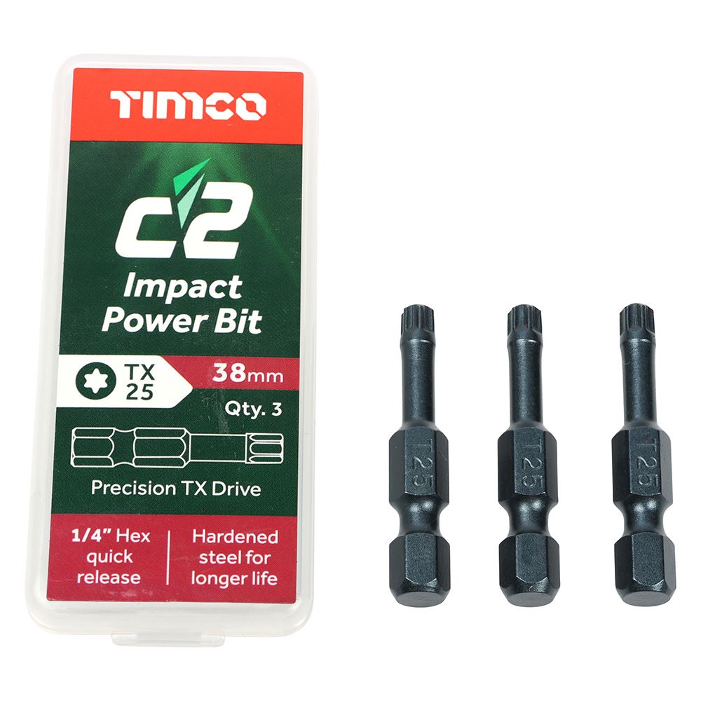 TIMCO C2 Clamp-Fix TX25 CSK ZYP 5.0 x 50 Gold Pack 600