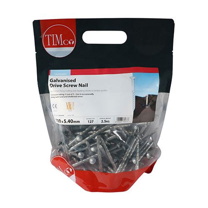 TIMCO Drive Screw - Galvanised 100 x 5.40 Pack 2.5