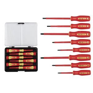 Draper 14PC INSUL.S/DRIVER SETS 28028 28028 VDE Approved Fully Insulated Screwdriver and Precision Screwdriver Set (14 Piece)