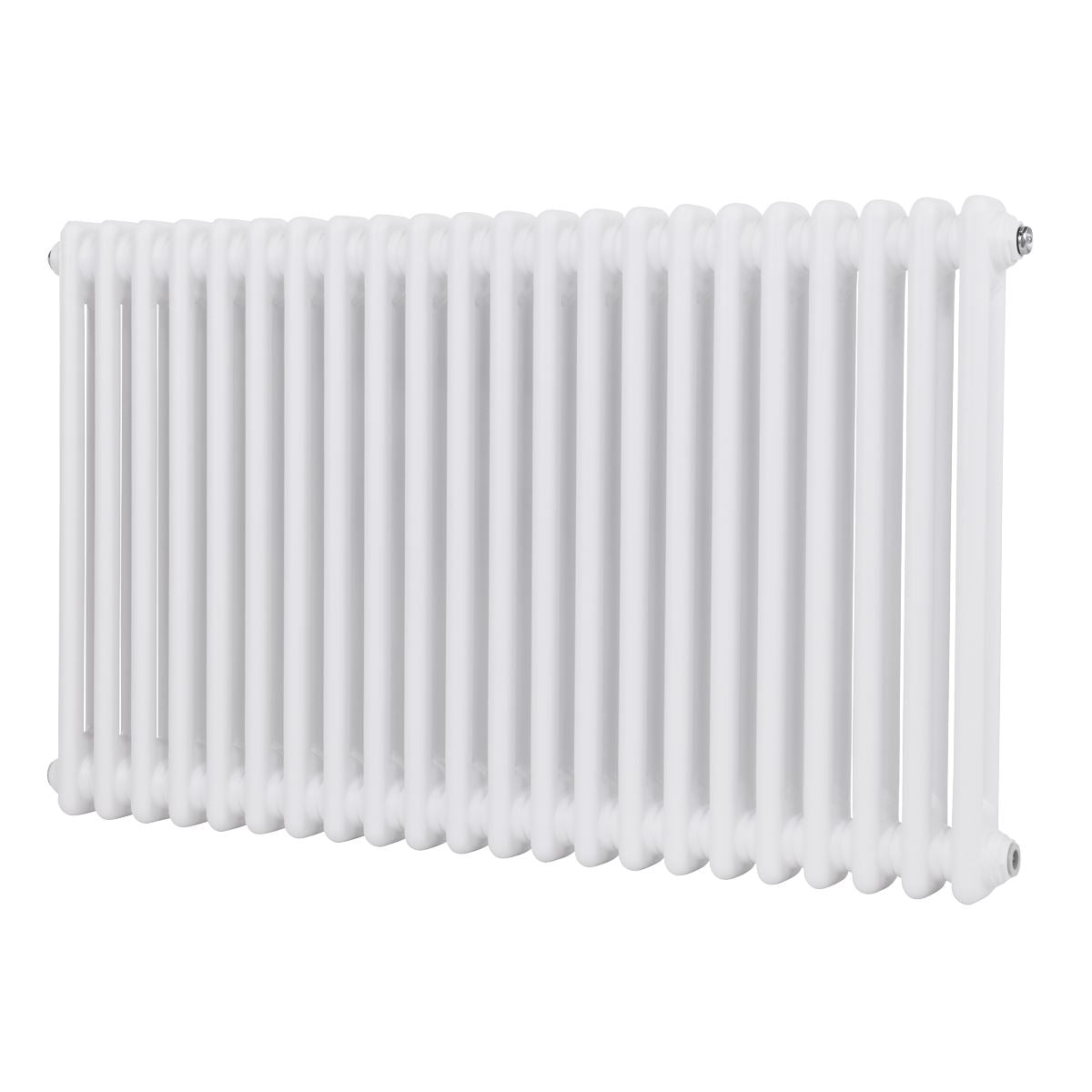 Baridi DH369 Horizontal Traditional 2 Column Radiator 600 x 1012mm - White | Steel | Horizontal traditional two column radiator delivers a BTU output