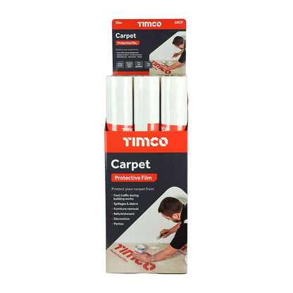 TIMCO Carpet Protective Film 50m x 0.6m Pack 1