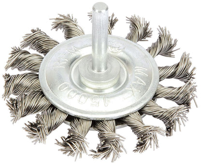 Draper TWISTKNOT WIRE WHEEL 75MM 41434 41434 Steel Twist-Knot Wire Wheel Brush, 75mm