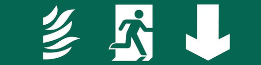 Draper RUNNING MAN ARROW DOWN SIGN 73201 Safe Condition Signs