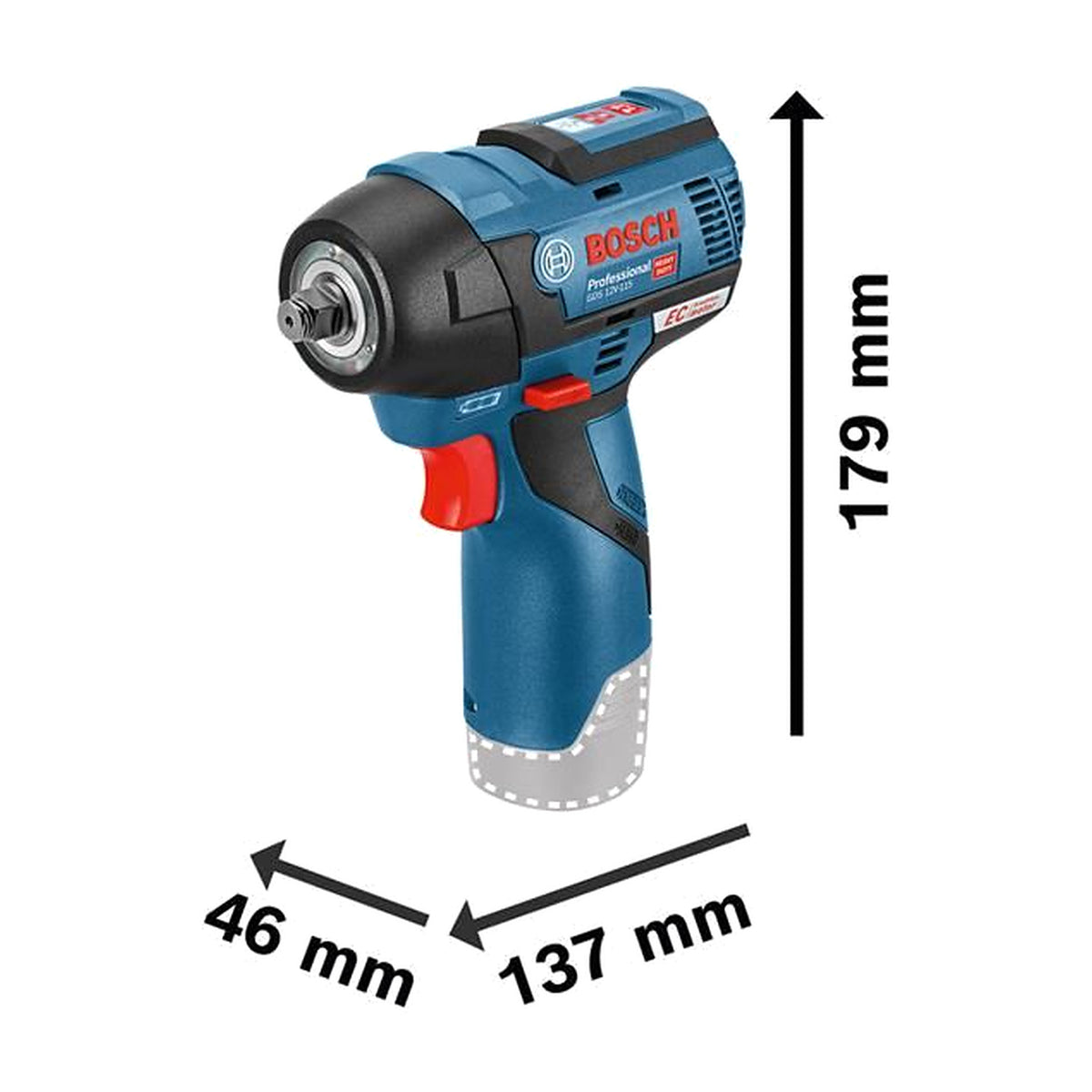 BSH GDR 12V-115 Professional 3/8in Impact Wrench 12V Bare Unit