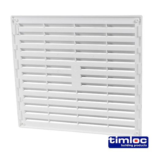 TIMCO Louvre Grille Vent White 242 x 242 White Pack 1