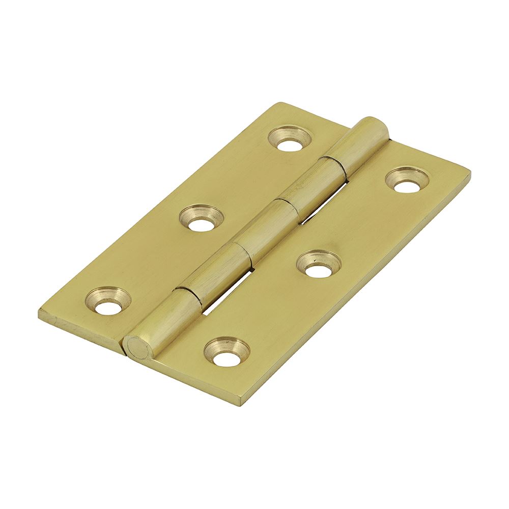 TIMCO Solid Drawn Hinge P/Brass 64 x 35 Pack 2