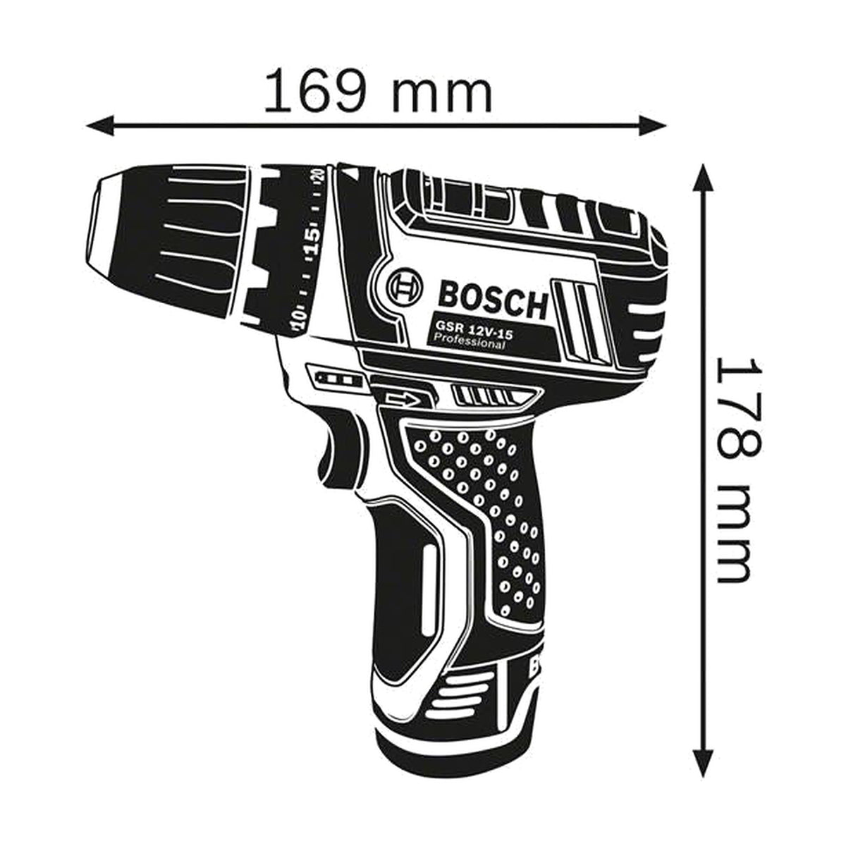 BSH GSR 12V-15 Professional Drill Driver 12V Bare Unit