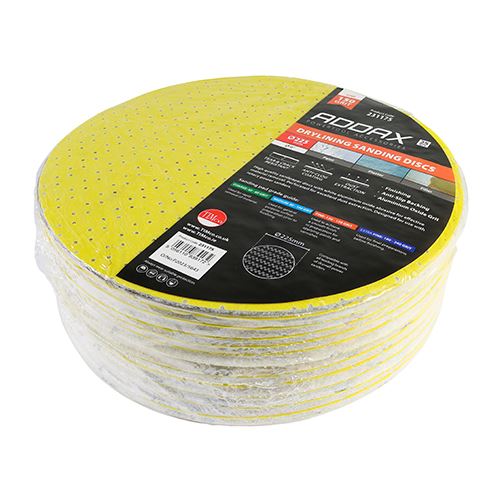 TIMCO Drylining Sanding Discs P150 225mm Yellow Pack 25