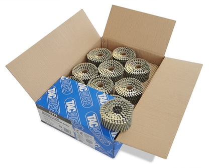 Tacwise 0993 Type 2.1 30 mm Coil Nails Bright Flat Top Pack of 14400 for Nail Staple Guns Trade Fixing