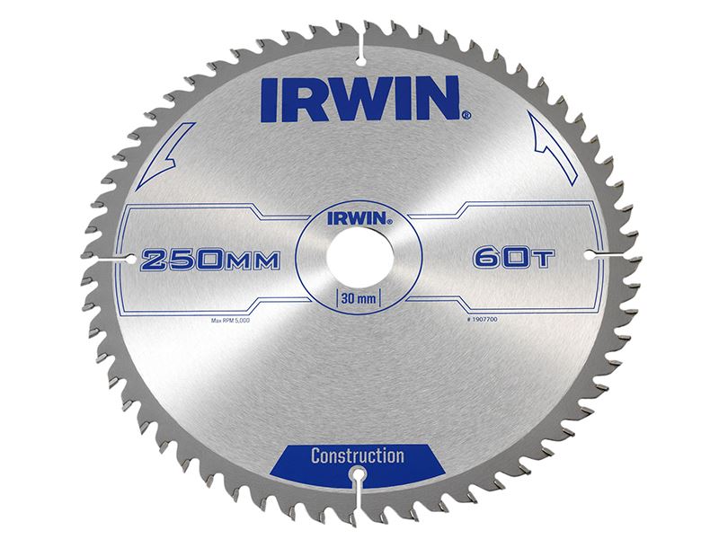 IRWIN® 1907700 General Purpose Table & Mitre Saw Blade 250 x 30mm x 60T ATB