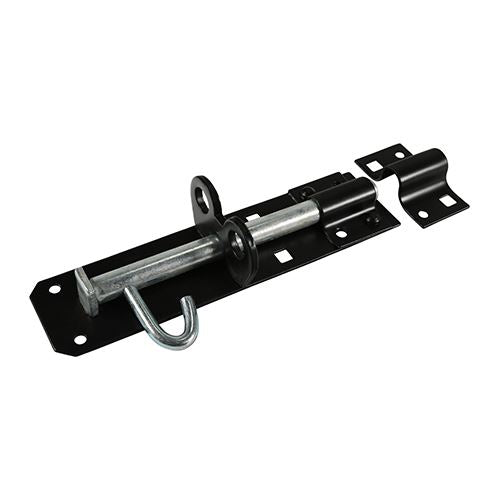 TIMCO Brenton Padbolt Black - 8" | Pack of 1