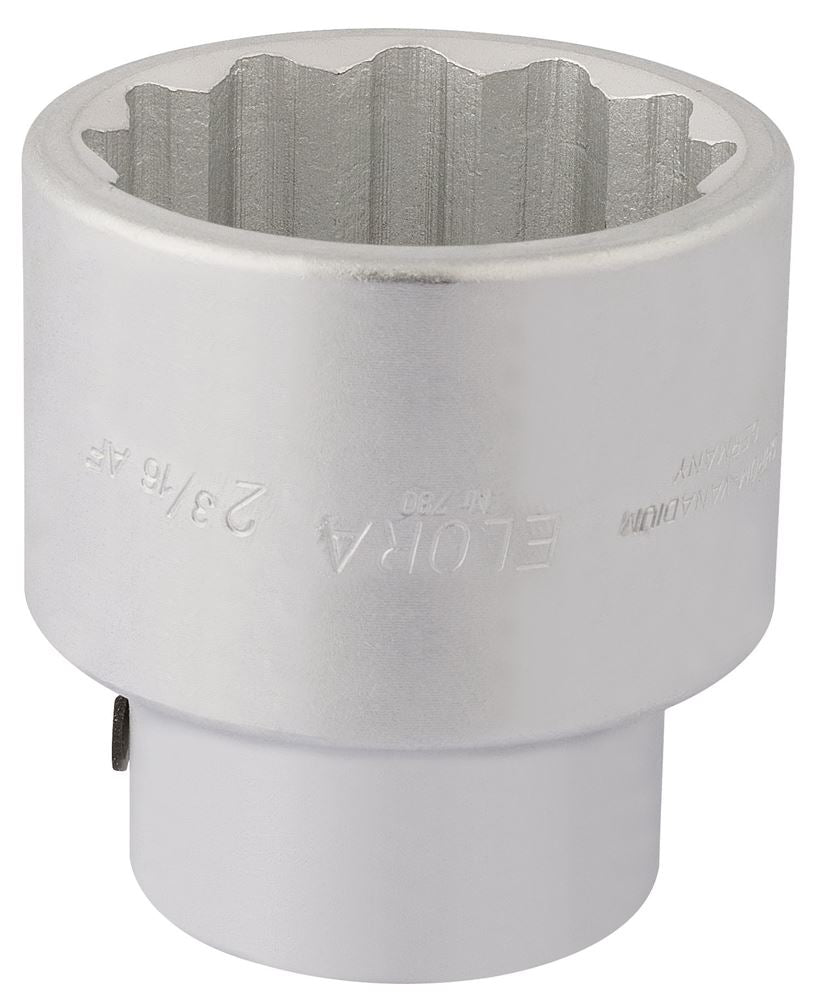 67351 Elora Elora Bi-Hexagon Socket, 1 Sq. Dr., 2.3/16 780A-2.3/16 1 Sockets Professional Trade DIY Workshop Garage Use