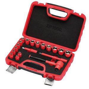 Draper XP1000 19PC 3/8 VDE SOCKET SET XP1000Â® VDE Metric Socket Set, 3/8" Sq. Dr. (19 Piece)
