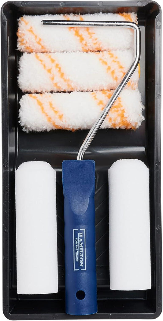 For The Trade 7 Piece Mixed Mini Roller Kit - 4" | Decorating Tools, Paint Brushes, Rollers & Accessories