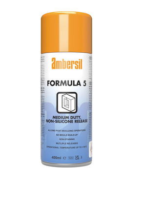 Ambersil 31540 Formula 5 400ml Medium Duty Dry Non-Silicone Mould Release Agent Spray for Plastics Rubber GRP