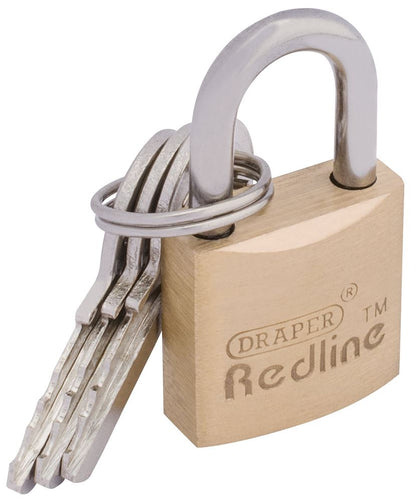 Draper BRASS PADLOCK-20MM 68019 Draper Redline Brass Cylinder Padlocks