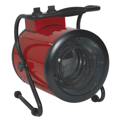Sealey EH3001 Industrial Fan Heater with 2 Heat Settings 3kW/230V | 10,000Btu/hr, 1500/3000W, 230V - 16A, Thermostat, Tip-Over Switch
