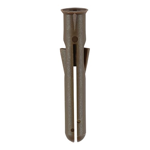 TIMCO Premium Plastic Plugs - Brown 42mm Brown Pack 1000