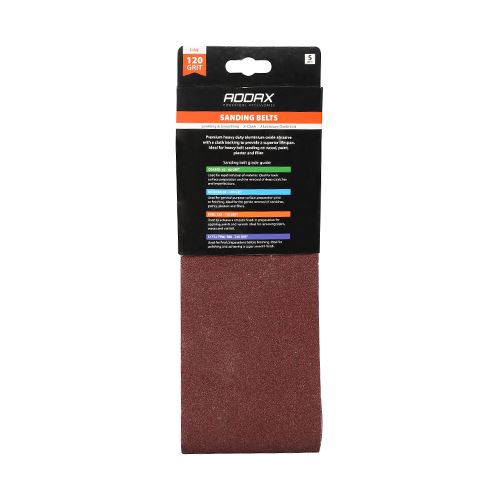 TIMCO Sanding Belts P120 100 x 610mm Red Pack 5