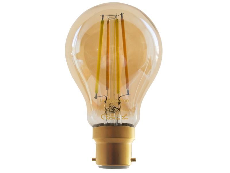 LTH Wi-Fi LED BC (B22) GLS Filament Dimmable Bulb, White 470 lm 4.5W