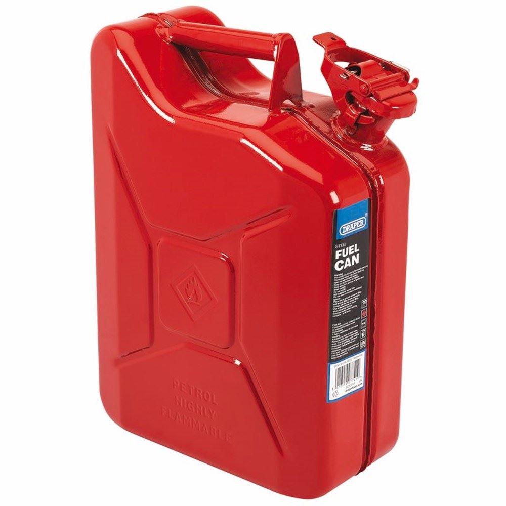 Draper 10L RED STEEL FUEL CAN 07741 Red Steel Fuel Cans