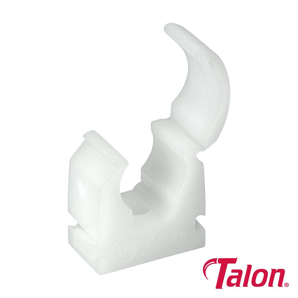 TIMCO Single Hinged Clip - White 15mm White Pack 100