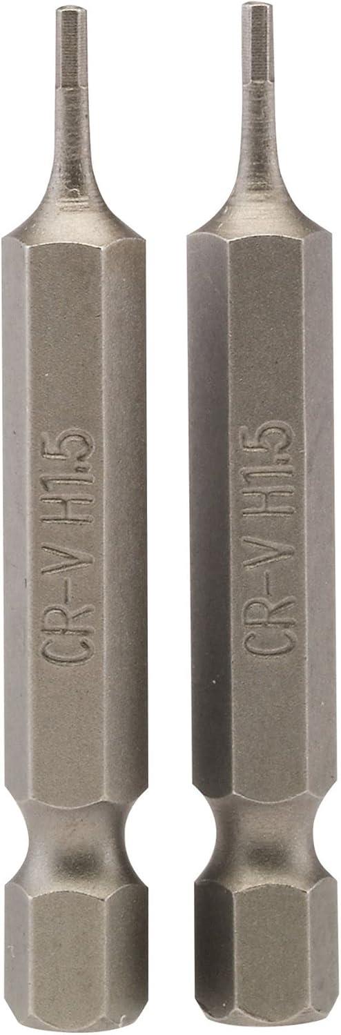 Draper 2PC 50MM 1.5MM HEX S/D BIT 64243 1/4" hex. Hexagonal E Shank Insert Bits