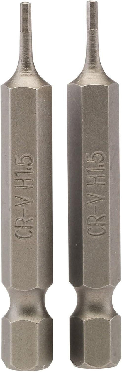 Draper 2PC 50MM 1.5MM HEX S/D BIT 64243 1/4" hex. Hexagonal E Shank Insert Bits